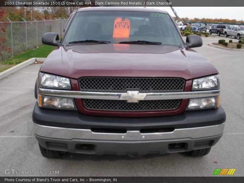 Dark Carmine Red Metallic / Dark Charcoal 2003 Chevrolet Silverado 1500 LS Crew Cab 4x4