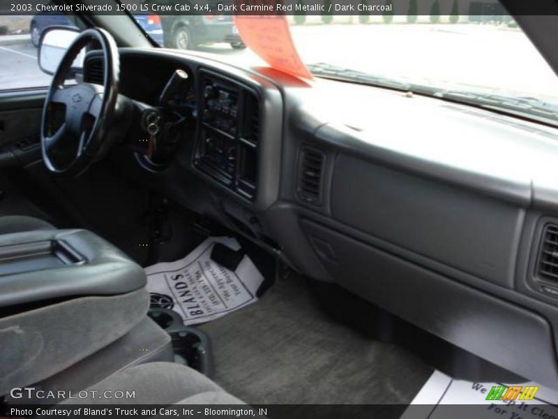 Dark Carmine Red Metallic / Dark Charcoal 2003 Chevrolet Silverado 1500 LS Crew Cab 4x4