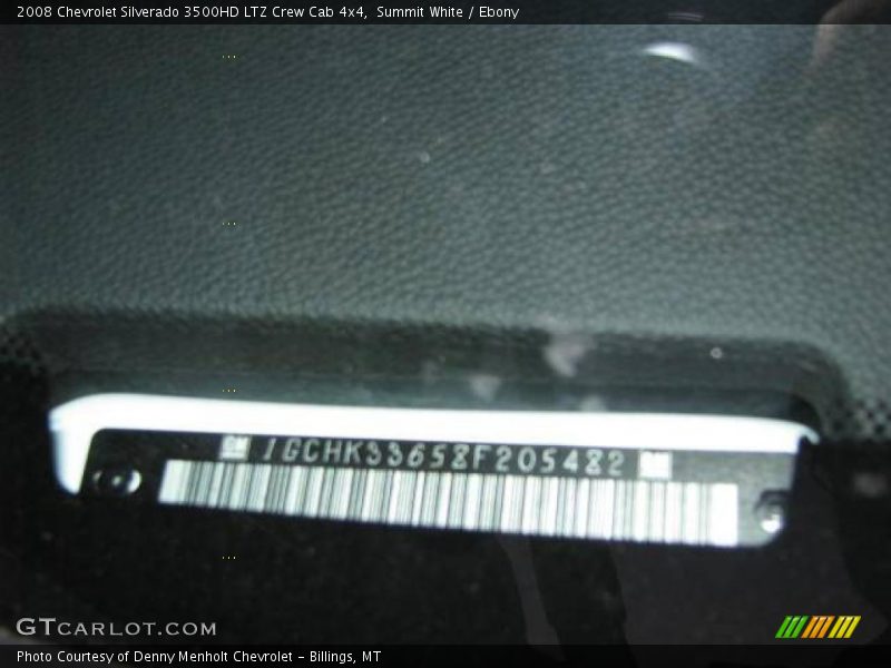 Summit White / Ebony 2008 Chevrolet Silverado 3500HD LTZ Crew Cab 4x4