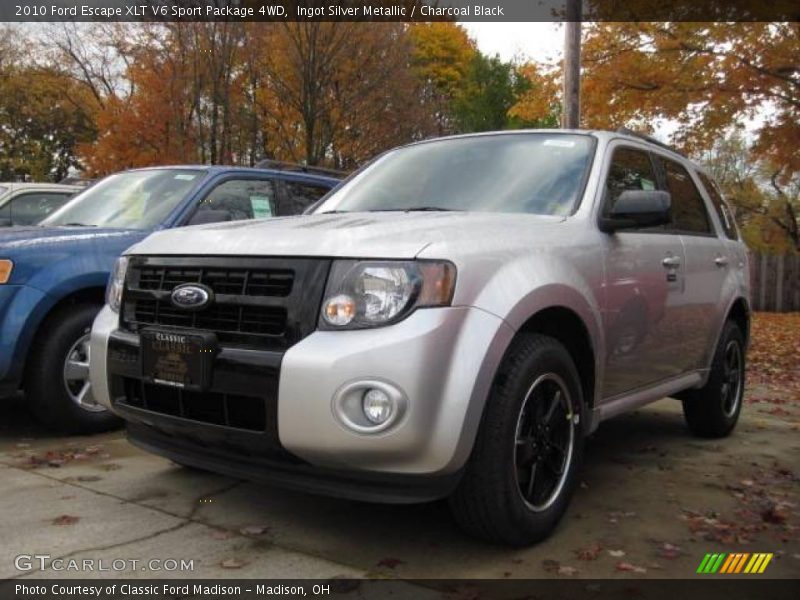 Ingot Silver Metallic / Charcoal Black 2010 Ford Escape XLT V6 Sport Package 4WD