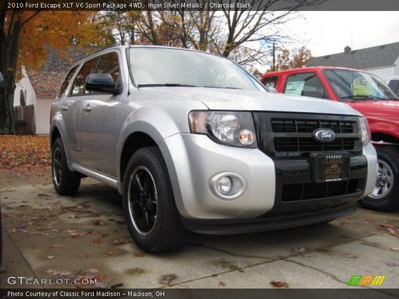 Ingot Silver Metallic / Charcoal Black 2010 Ford Escape XLT V6 Sport Package 4WD