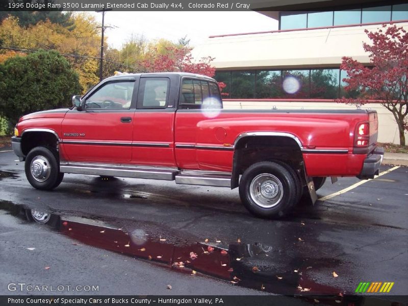 Colorado Red / Gray 1996 Dodge Ram 3500 Laramie Extended Cab Dually 4x4