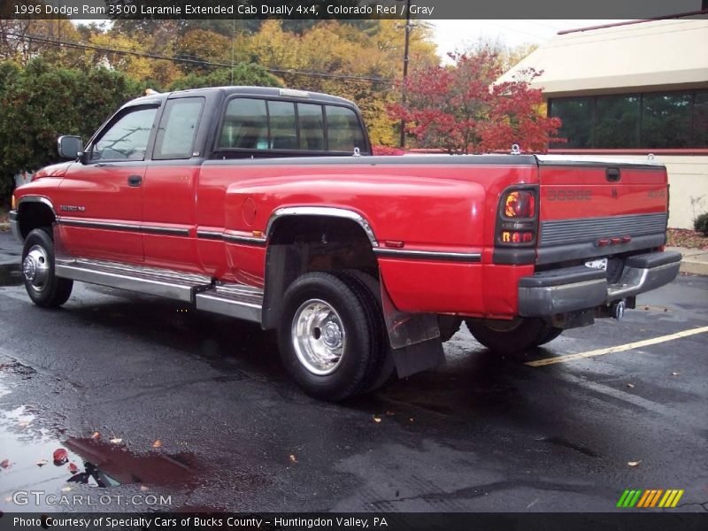 Colorado Red / Gray 1996 Dodge Ram 3500 Laramie Extended Cab Dually 4x4