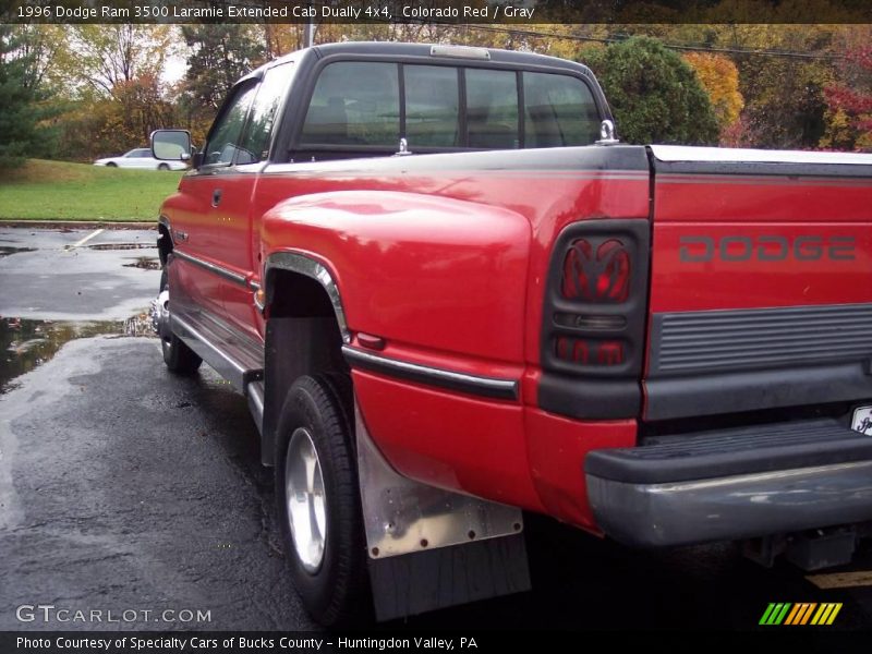Colorado Red / Gray 1996 Dodge Ram 3500 Laramie Extended Cab Dually 4x4