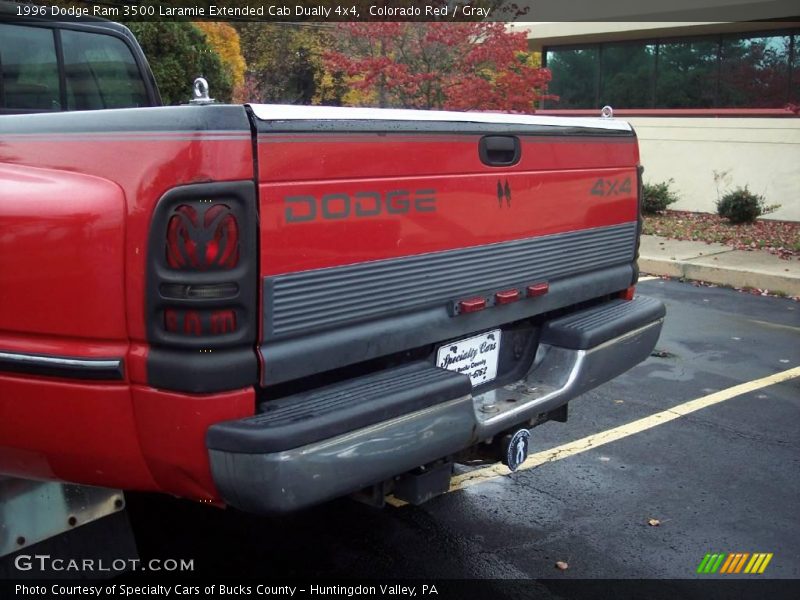 Colorado Red / Gray 1996 Dodge Ram 3500 Laramie Extended Cab Dually 4x4