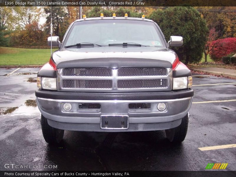 Colorado Red / Gray 1996 Dodge Ram 3500 Laramie Extended Cab Dually 4x4