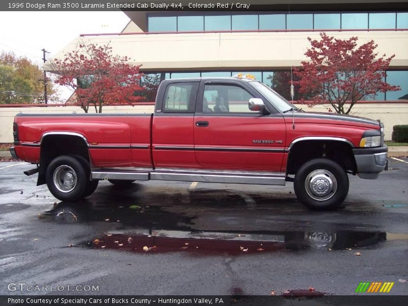 Colorado Red / Gray 1996 Dodge Ram 3500 Laramie Extended Cab Dually 4x4