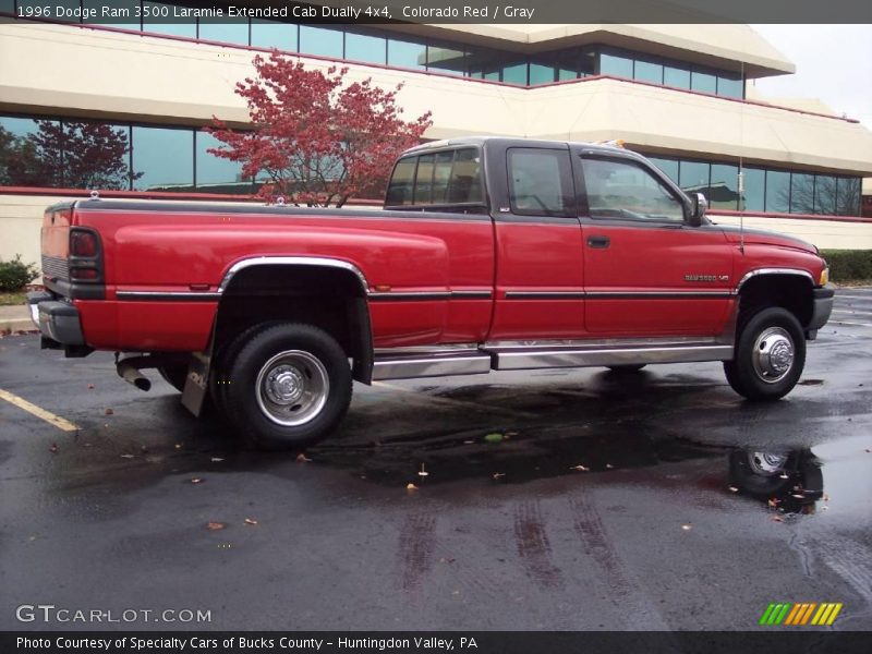 Colorado Red / Gray 1996 Dodge Ram 3500 Laramie Extended Cab Dually 4x4