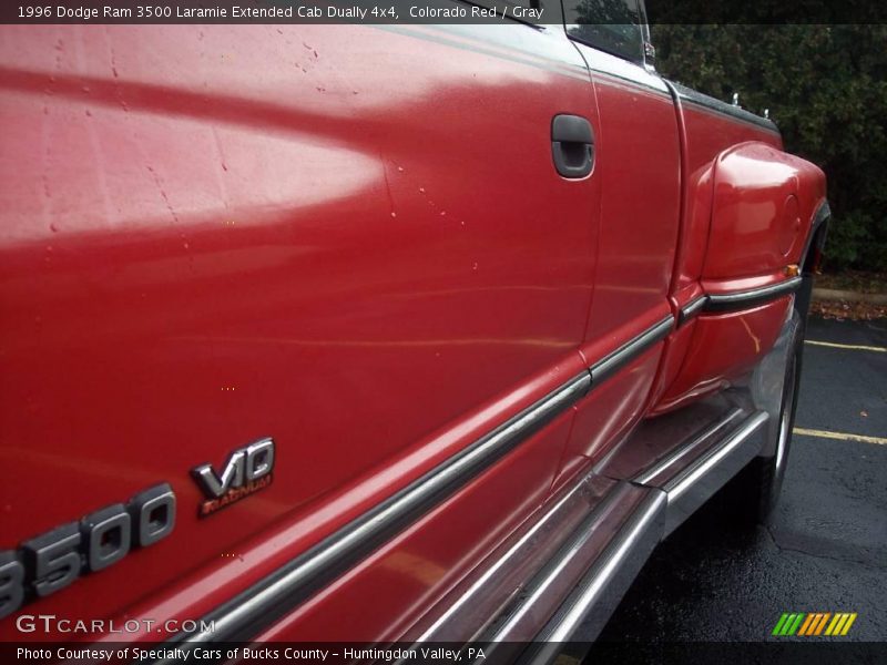 Colorado Red / Gray 1996 Dodge Ram 3500 Laramie Extended Cab Dually 4x4