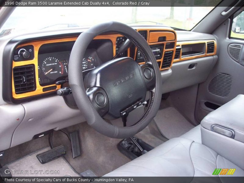 Colorado Red / Gray 1996 Dodge Ram 3500 Laramie Extended Cab Dually 4x4