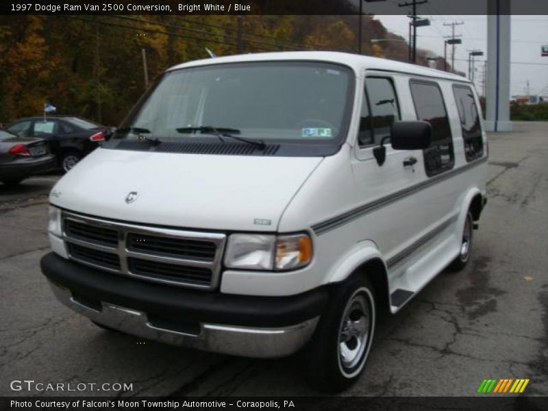 Bright White / Blue 1997 Dodge Ram Van 2500 Conversion