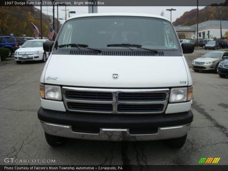 Bright White / Blue 1997 Dodge Ram Van 2500 Conversion