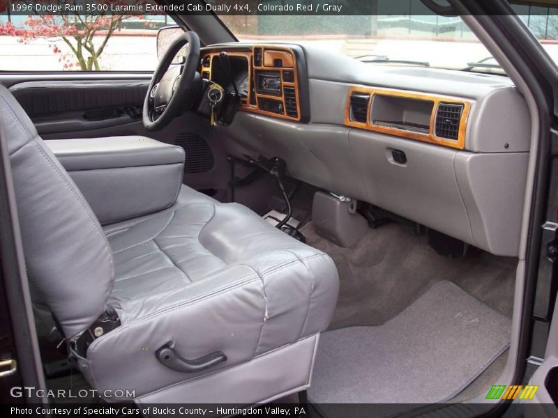 Colorado Red / Gray 1996 Dodge Ram 3500 Laramie Extended Cab Dually 4x4