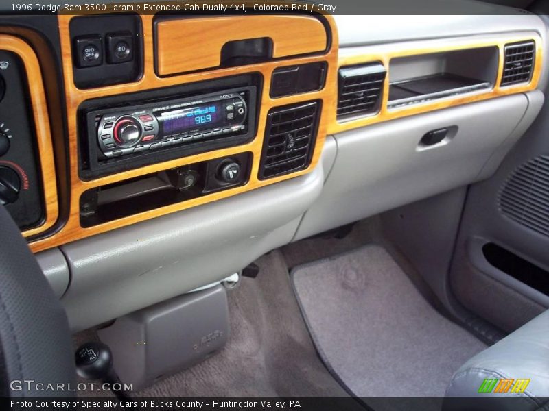 Colorado Red / Gray 1996 Dodge Ram 3500 Laramie Extended Cab Dually 4x4