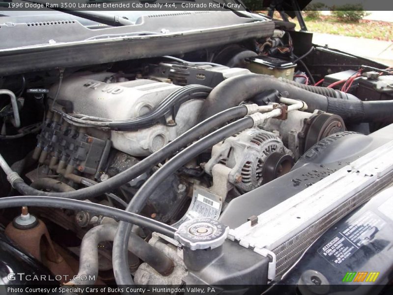 Colorado Red / Gray 1996 Dodge Ram 3500 Laramie Extended Cab Dually 4x4