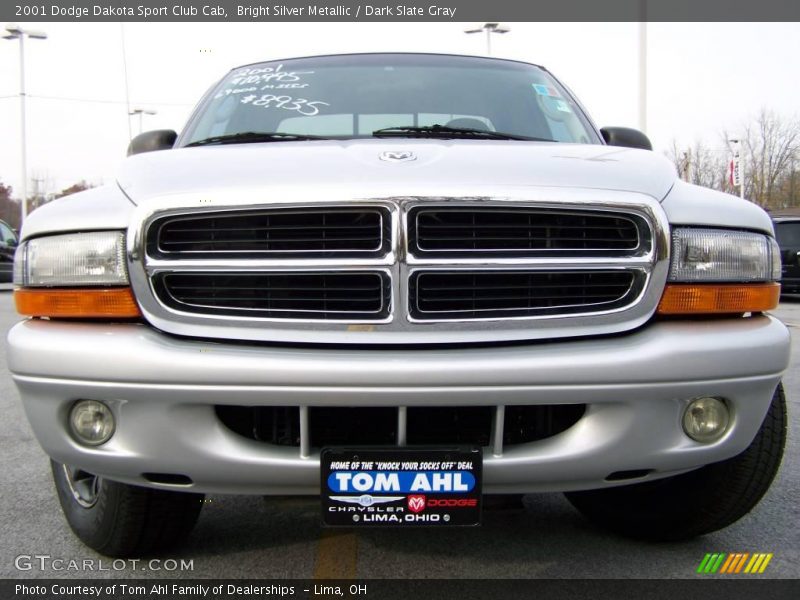 Bright Silver Metallic / Dark Slate Gray 2001 Dodge Dakota Sport Club Cab