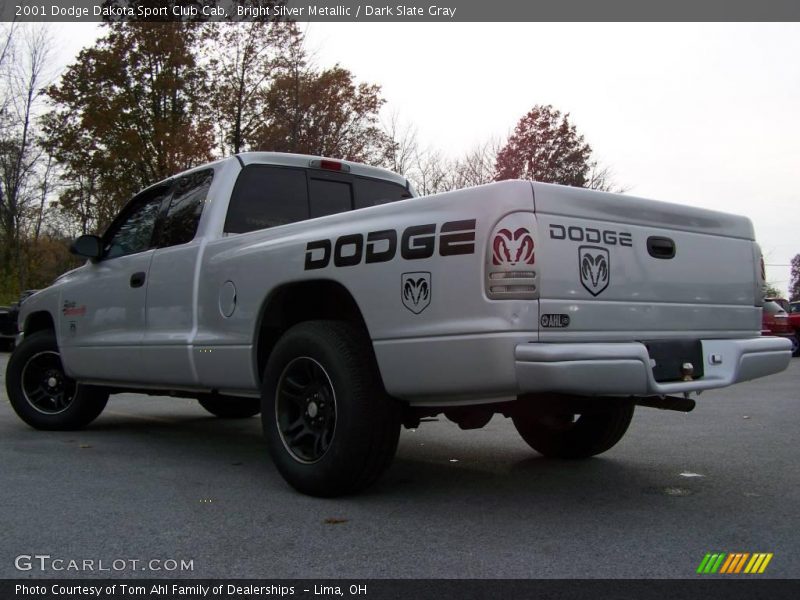 Bright Silver Metallic / Dark Slate Gray 2001 Dodge Dakota Sport Club Cab