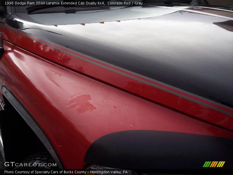 Colorado Red / Gray 1996 Dodge Ram 3500 Laramie Extended Cab Dually 4x4