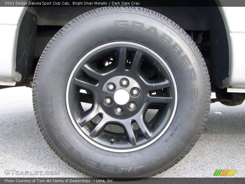 Bright Silver Metallic / Dark Slate Gray 2001 Dodge Dakota Sport Club Cab