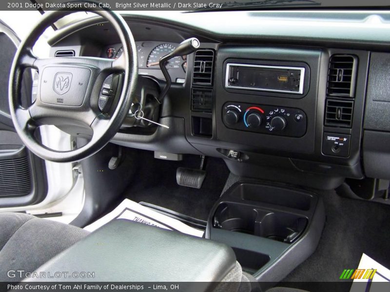 Bright Silver Metallic / Dark Slate Gray 2001 Dodge Dakota Sport Club Cab