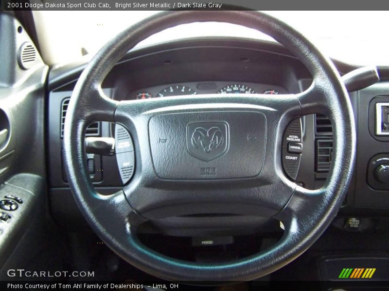 Bright Silver Metallic / Dark Slate Gray 2001 Dodge Dakota Sport Club Cab