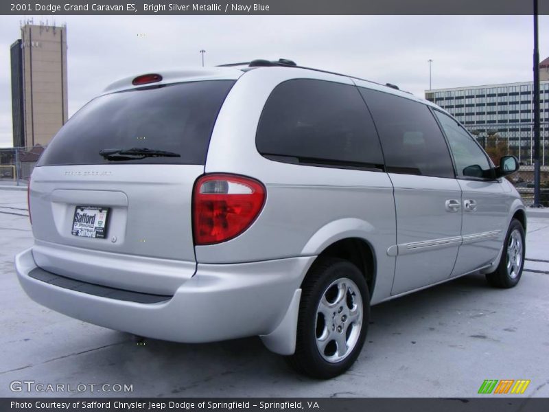Bright Silver Metallic / Navy Blue 2001 Dodge Grand Caravan ES