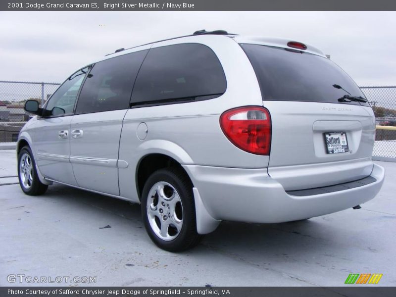Bright Silver Metallic / Navy Blue 2001 Dodge Grand Caravan ES