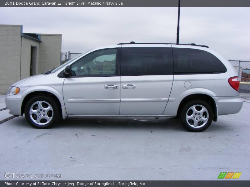 Bright Silver Metallic / Navy Blue 2001 Dodge Grand Caravan ES