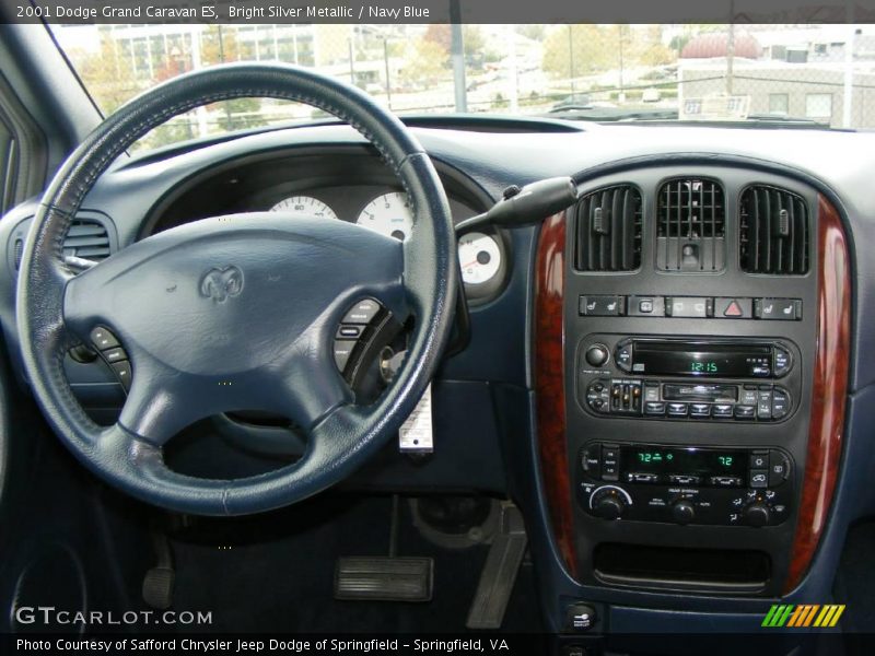Bright Silver Metallic / Navy Blue 2001 Dodge Grand Caravan ES