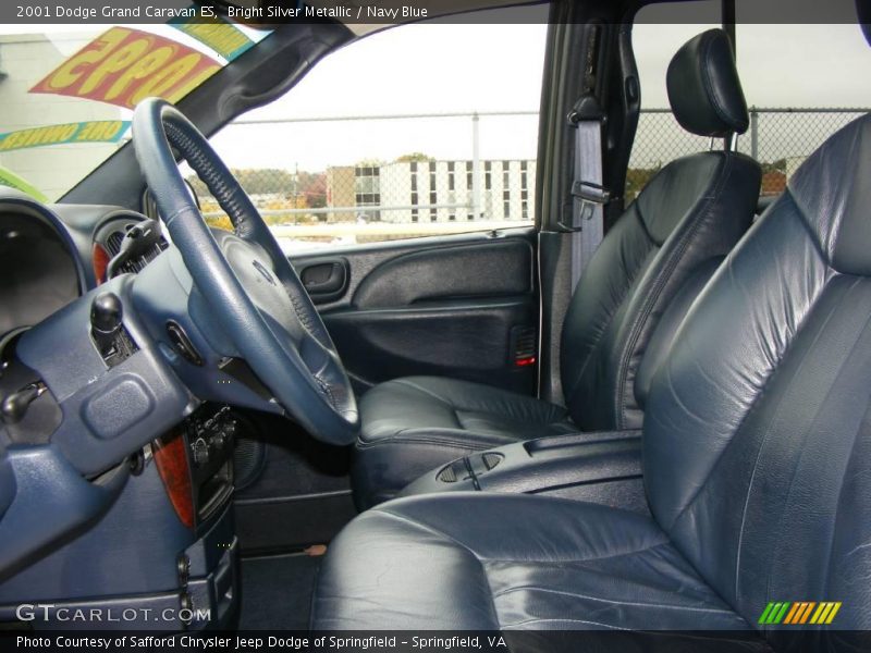 Bright Silver Metallic / Navy Blue 2001 Dodge Grand Caravan ES