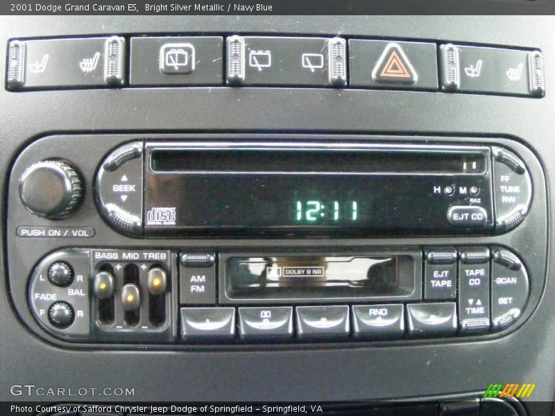 Bright Silver Metallic / Navy Blue 2001 Dodge Grand Caravan ES