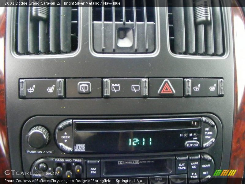 Bright Silver Metallic / Navy Blue 2001 Dodge Grand Caravan ES