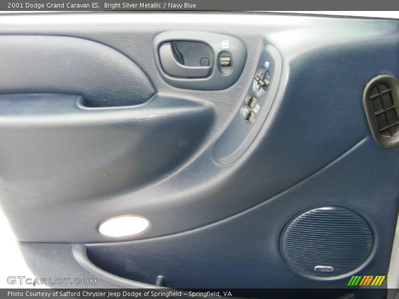 Bright Silver Metallic / Navy Blue 2001 Dodge Grand Caravan ES