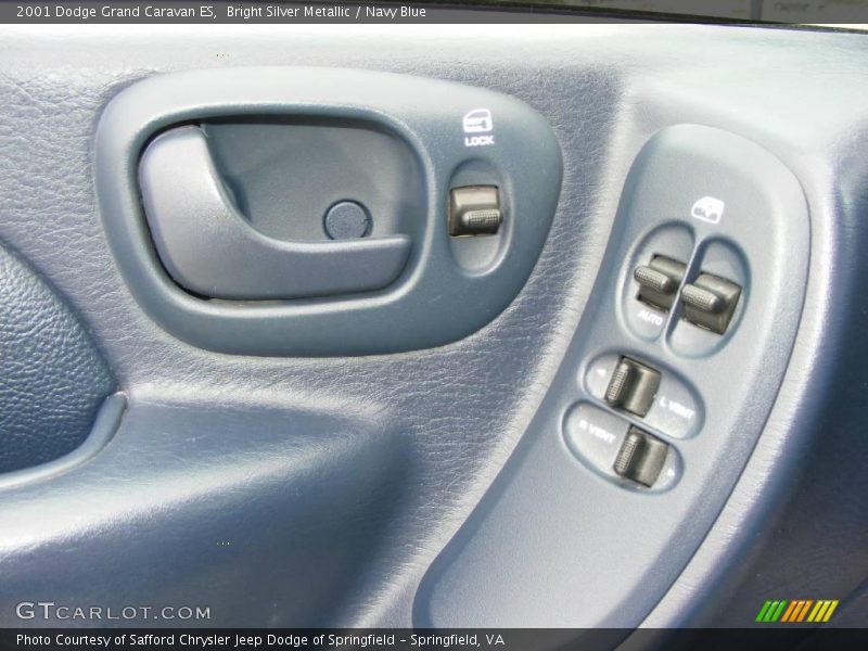 Bright Silver Metallic / Navy Blue 2001 Dodge Grand Caravan ES