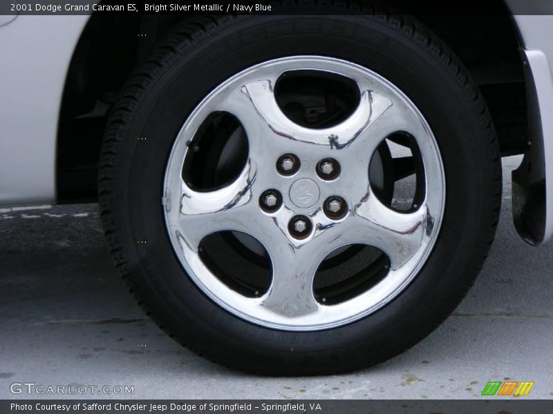 Bright Silver Metallic / Navy Blue 2001 Dodge Grand Caravan ES