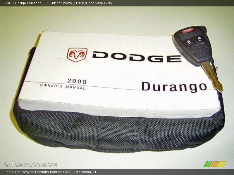 Bright White / Dark/Light Slate Gray 2008 Dodge Durango SLT