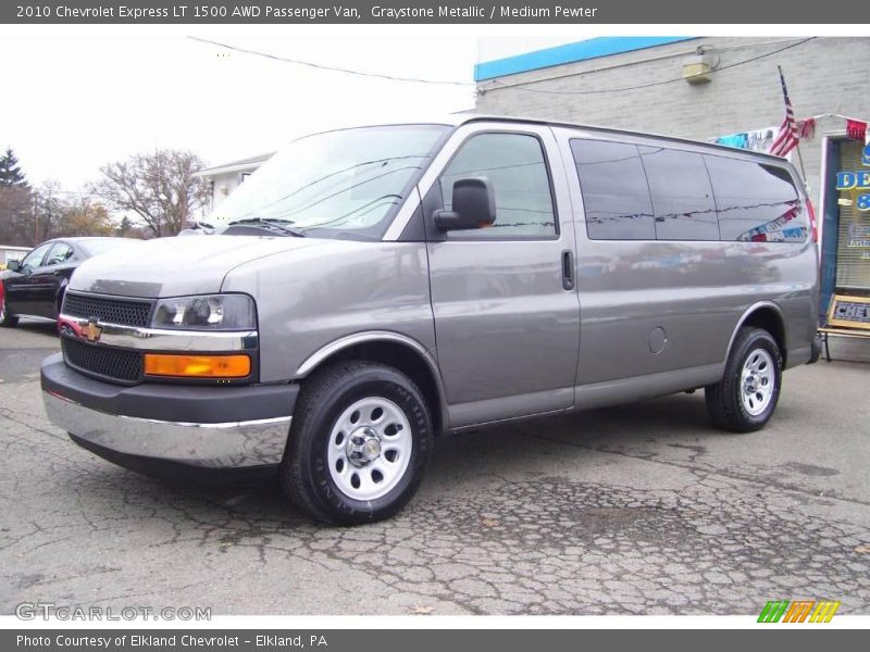 Graystone Metallic / Medium Pewter 2010 Chevrolet Express LT 1500 AWD Passenger Van