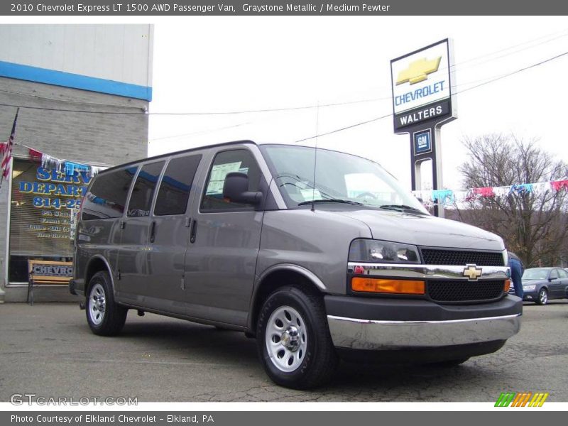 Graystone Metallic / Medium Pewter 2010 Chevrolet Express LT 1500 AWD Passenger Van