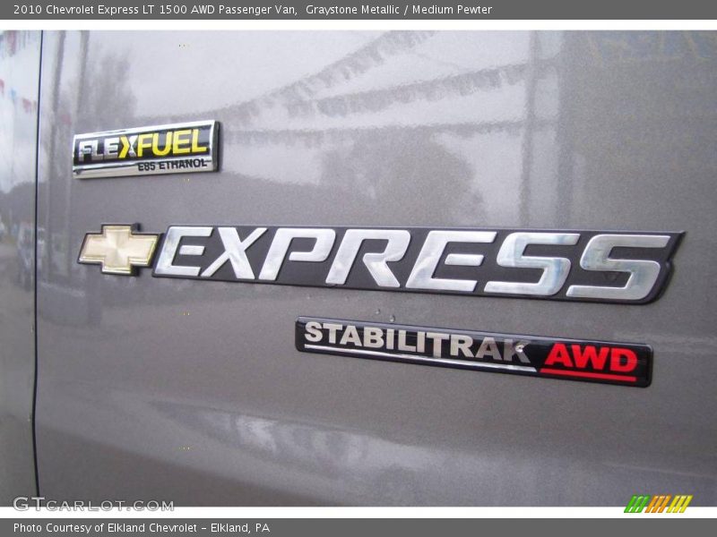 Graystone Metallic / Medium Pewter 2010 Chevrolet Express LT 1500 AWD Passenger Van