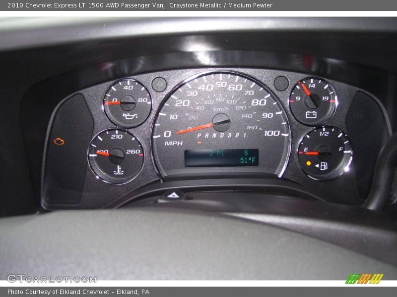 Graystone Metallic / Medium Pewter 2010 Chevrolet Express LT 1500 AWD Passenger Van
