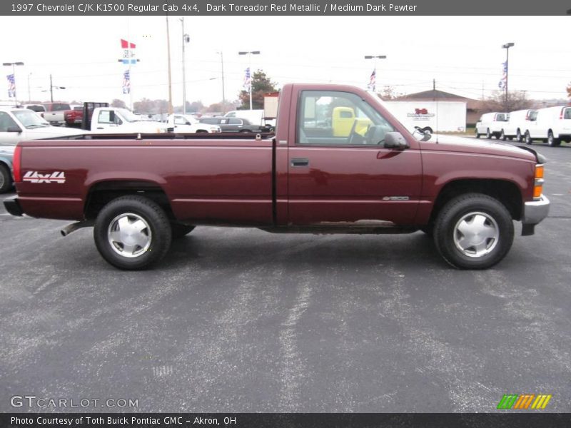 Dark Toreador Red Metallic / Medium Dark Pewter 1997 Chevrolet C/K K1500 Regular Cab 4x4