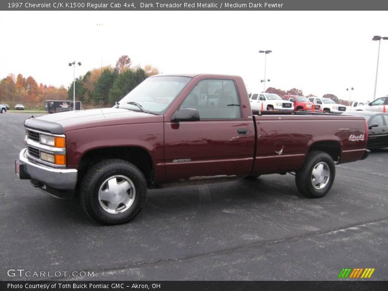 Dark Toreador Red Metallic / Medium Dark Pewter 1997 Chevrolet C/K K1500 Regular Cab 4x4