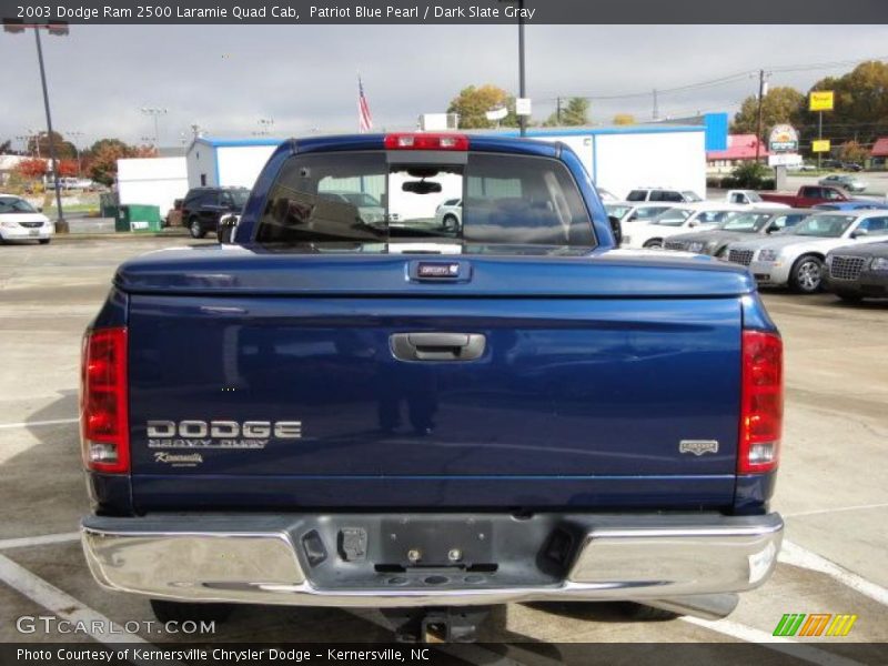 Patriot Blue Pearl / Dark Slate Gray 2003 Dodge Ram 2500 Laramie Quad Cab