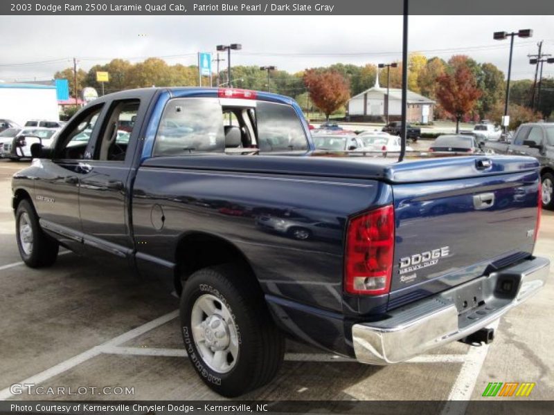 Patriot Blue Pearl / Dark Slate Gray 2003 Dodge Ram 2500 Laramie Quad Cab