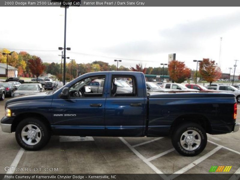 Patriot Blue Pearl / Dark Slate Gray 2003 Dodge Ram 2500 Laramie Quad Cab