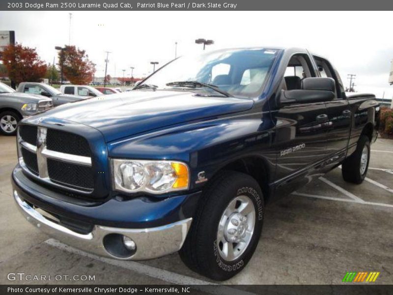 Patriot Blue Pearl / Dark Slate Gray 2003 Dodge Ram 2500 Laramie Quad Cab