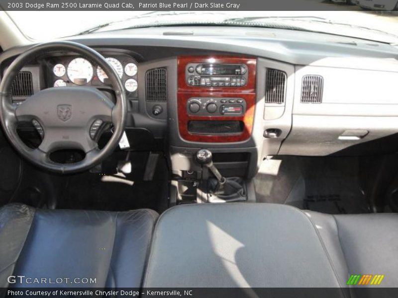 Patriot Blue Pearl / Dark Slate Gray 2003 Dodge Ram 2500 Laramie Quad Cab