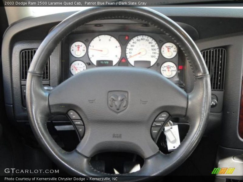 Patriot Blue Pearl / Dark Slate Gray 2003 Dodge Ram 2500 Laramie Quad Cab