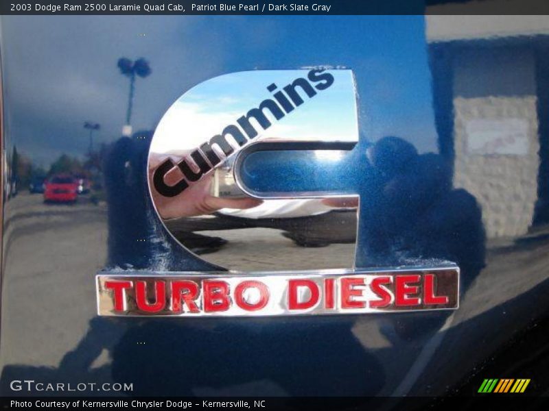 Patriot Blue Pearl / Dark Slate Gray 2003 Dodge Ram 2500 Laramie Quad Cab