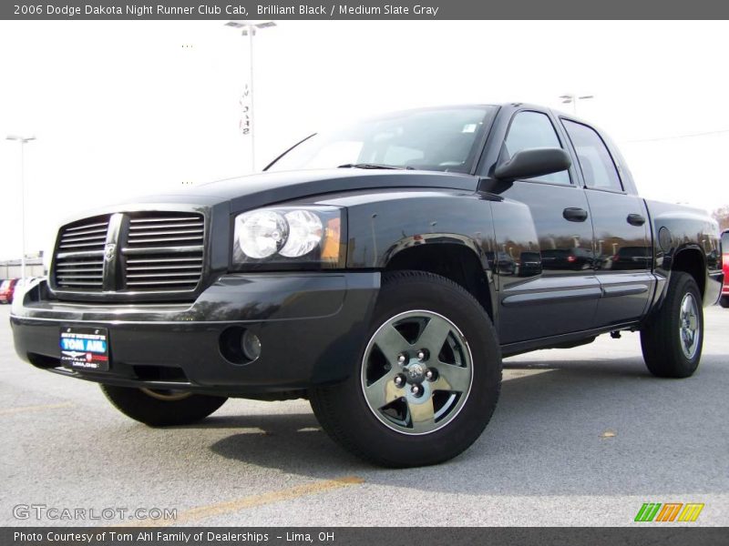 Brilliant Black / Medium Slate Gray 2006 Dodge Dakota Night Runner Club Cab